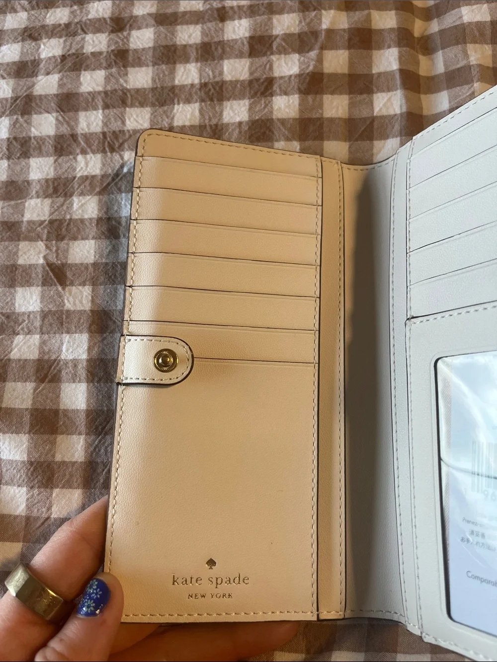 kate spade White Strawberry Floral Continental Wallet